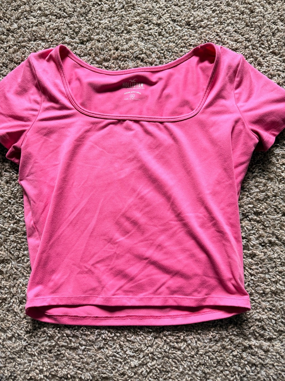 Hollister Vibrant Pink Scoop Crop Top